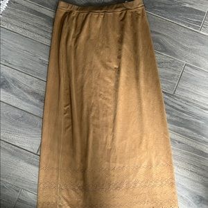 Liz Claiborne Tan Leather Skirt